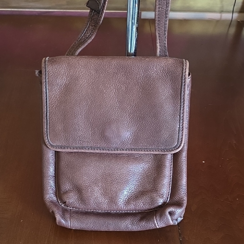 Fossil Brown Leather Crossbody Bag